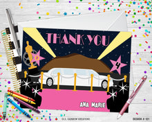 Load image into Gallery viewer, 121 | Pink Carpet Party Invitation & Thank You Card
