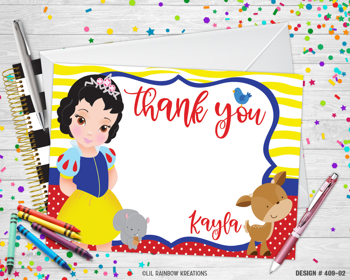 Snow White Thank You Cards Click to Personalize