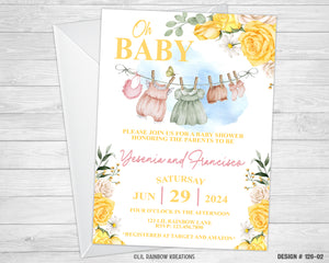 126-02 | Oh Baby Shower Invitation & Thank You Card