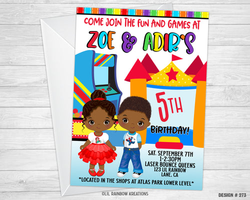 273 | Arcade Party Invitation & Thank You Card