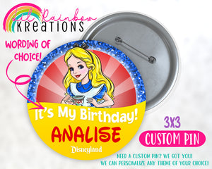 Alice in Wonderland | Pins and Buttons