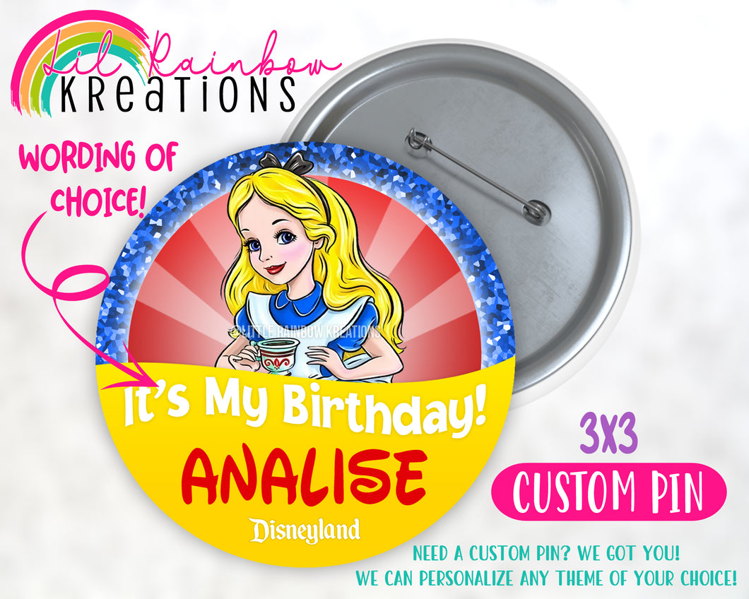 Alice in Wonderland | Pins and Buttons