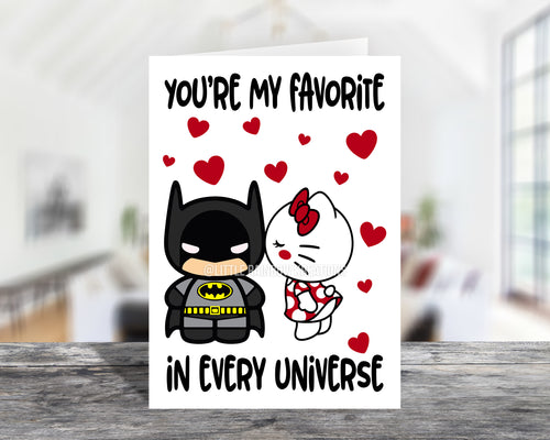 Hello Kitty 15 | Batman Valentine's Card