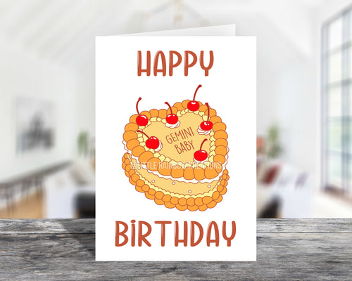 Zodiac Gemini Baby | Birthday Card