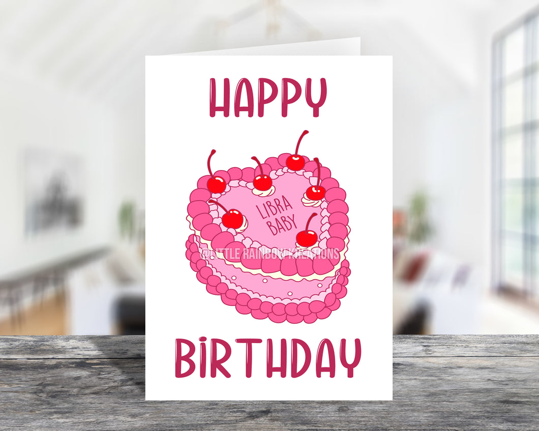 Zodiac Libra Baby | Birthday Card