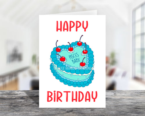 Zodiac Pisces Baby | Birthday Card