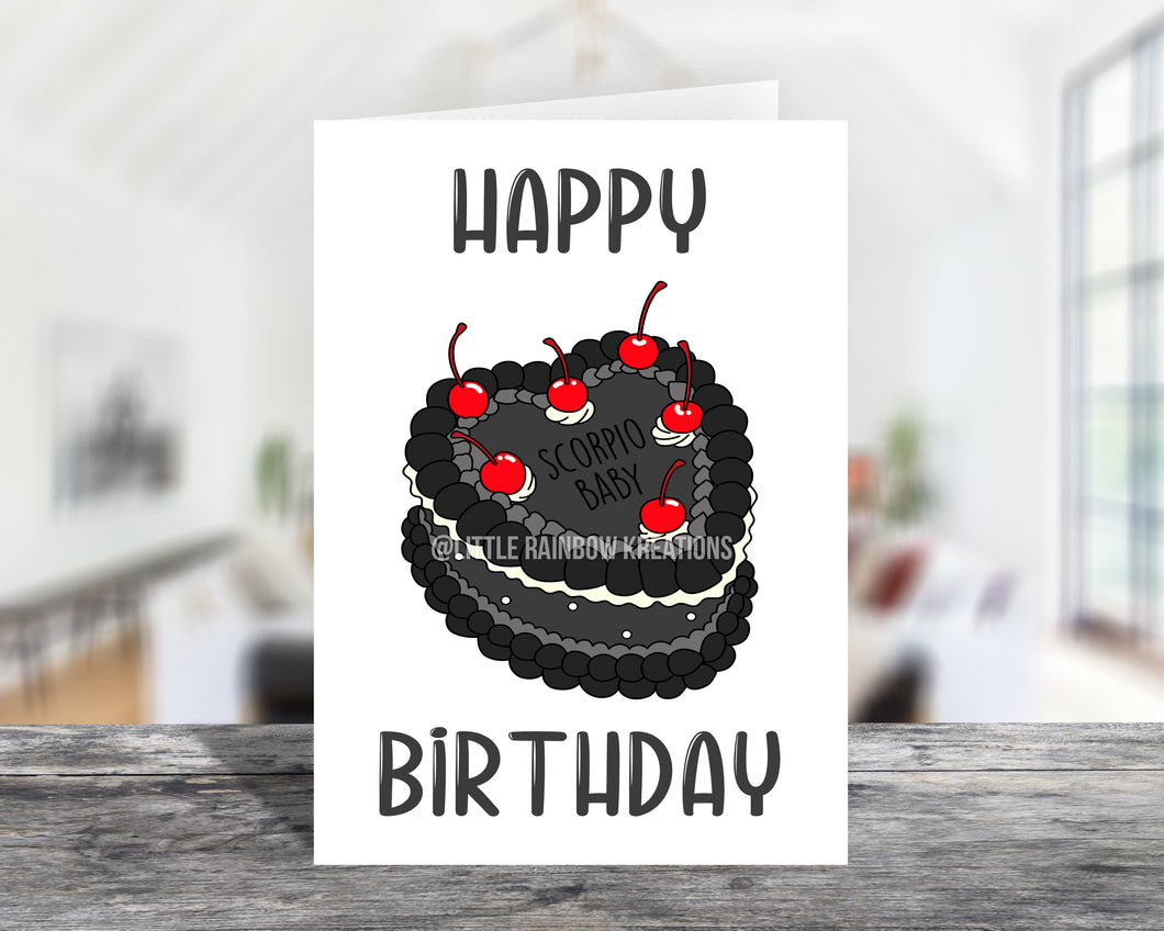 Zodiac Scorpio Baby | Birthday Card