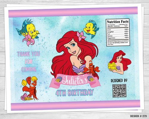 CHIPBAG-279 | The Little Mermaid Favor Chip Bag