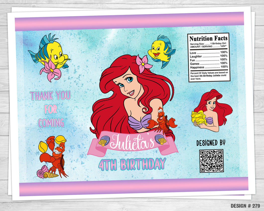 CHIPBAG-279 | The Little Mermaid Favor Chip Bag