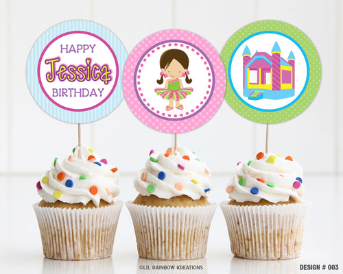 CT-003 | Bounce House Cupcake Toppers