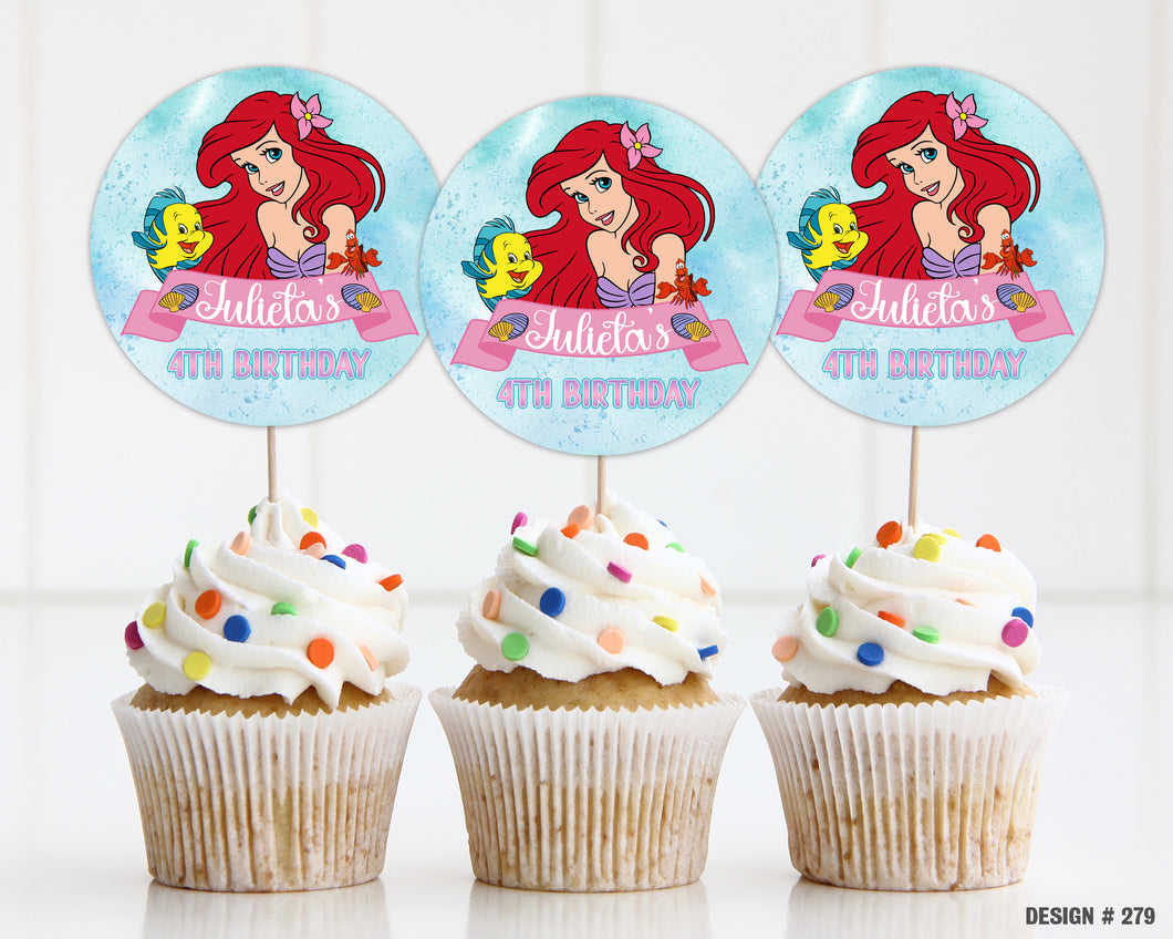 CT-279 | The Little Mermaid Cupcake Toppers