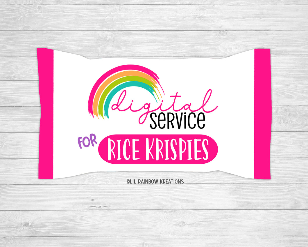 Custom Order | Digital Rice Krispies Wrapper