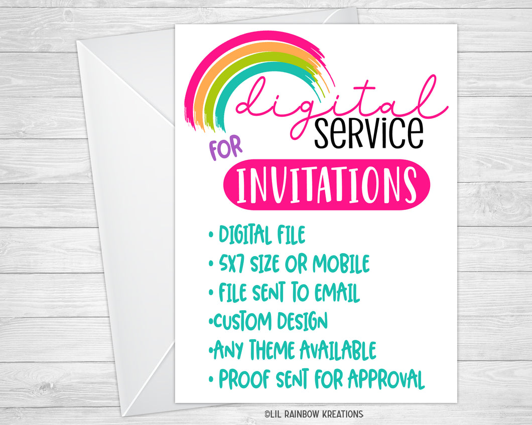 Custom Order | Digital Party Invitation