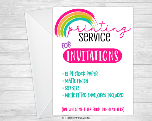 Printed invitations | Printing Service