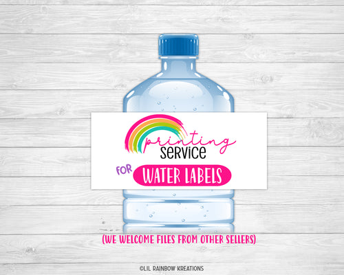 Printed Water Bottle Labels | Printing Service
