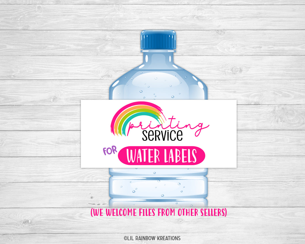 Printed Water Bottle Labels | Printing Service