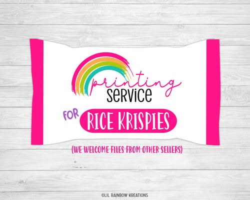 Printed Rice Krispies Wrappers | Printing Service