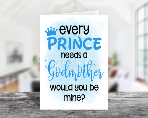 Prince | Will You Be My Godmother Card