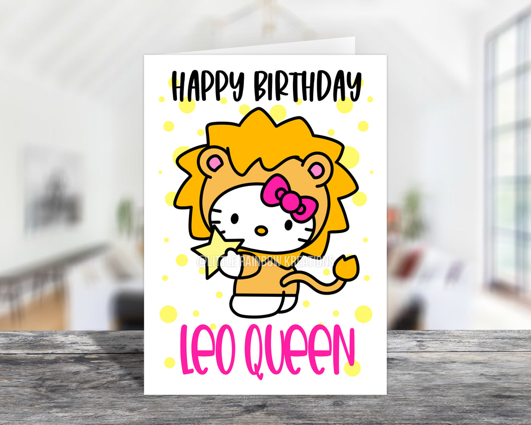 Hello Kitty Leo Queen | Birthday Card