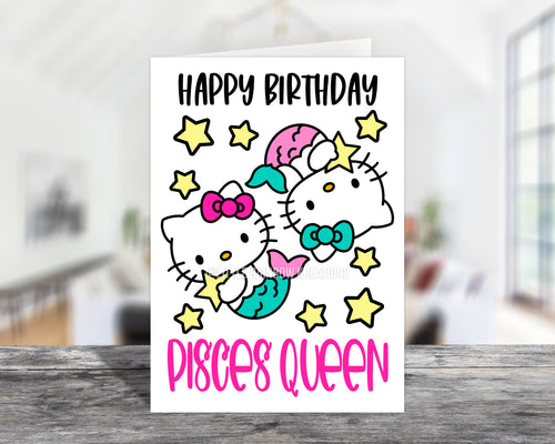 Hello Kitty Pisces Queen | Birthday Card