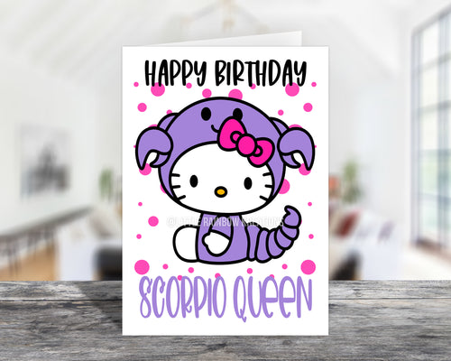 Hello Kitty Scorpio Queen | Birthday Card
