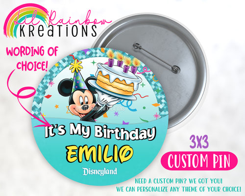 Mickey Mouse 2 | Birthday Pin Button
