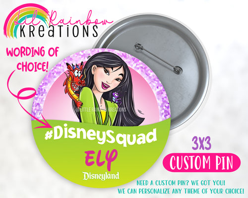 Princess Mulan | Birthday Pin Button