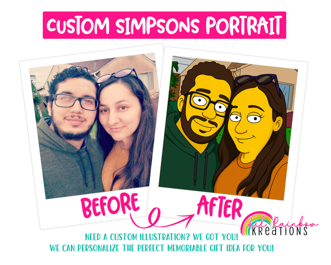 Custom Order | Simpson's Style Portrait