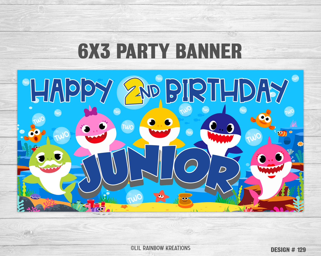 PRTYB-129 | Baby Shark Party Banner