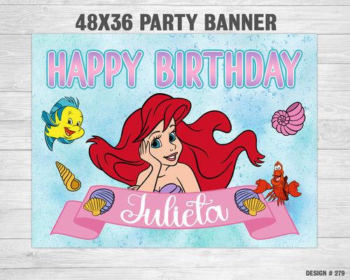 PRTYB-279 | The Little Mermaid Party Banner