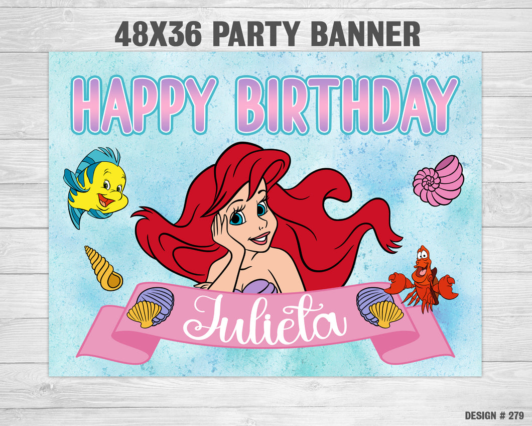 PRTYB-279 | The Little Mermaid Party Banner
