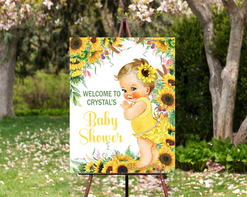 PSIGN-153 | Sunflower Baby shower Party Sign