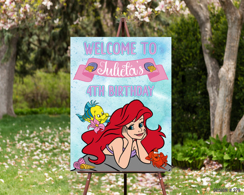 PSIGN-279 | The Little Mermaid Party Sign