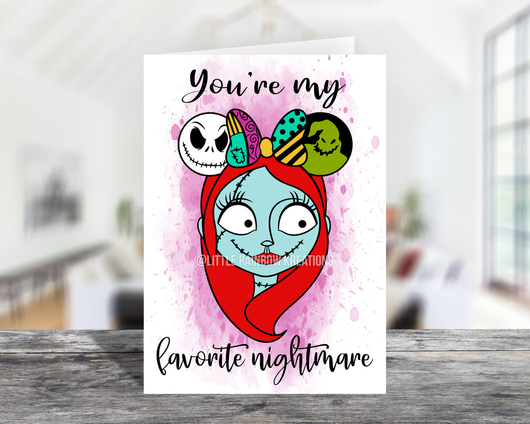 Sally | You're my Favorite Nightmare Card