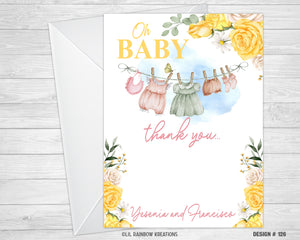 126-02 | Oh Baby Shower Invitation & Thank You Card