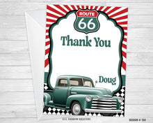 Load image into Gallery viewer, 158 | Route 66 Chevy Truck Party Invitation &amp; Thank You Card