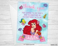 Load image into Gallery viewer, 279 | The Little Mermaid Party Invitation &amp; Thank You Card