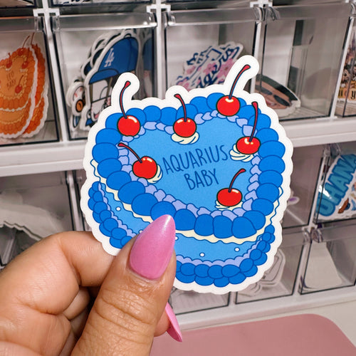Zodiac Aquarius Baby Cake | Sticker