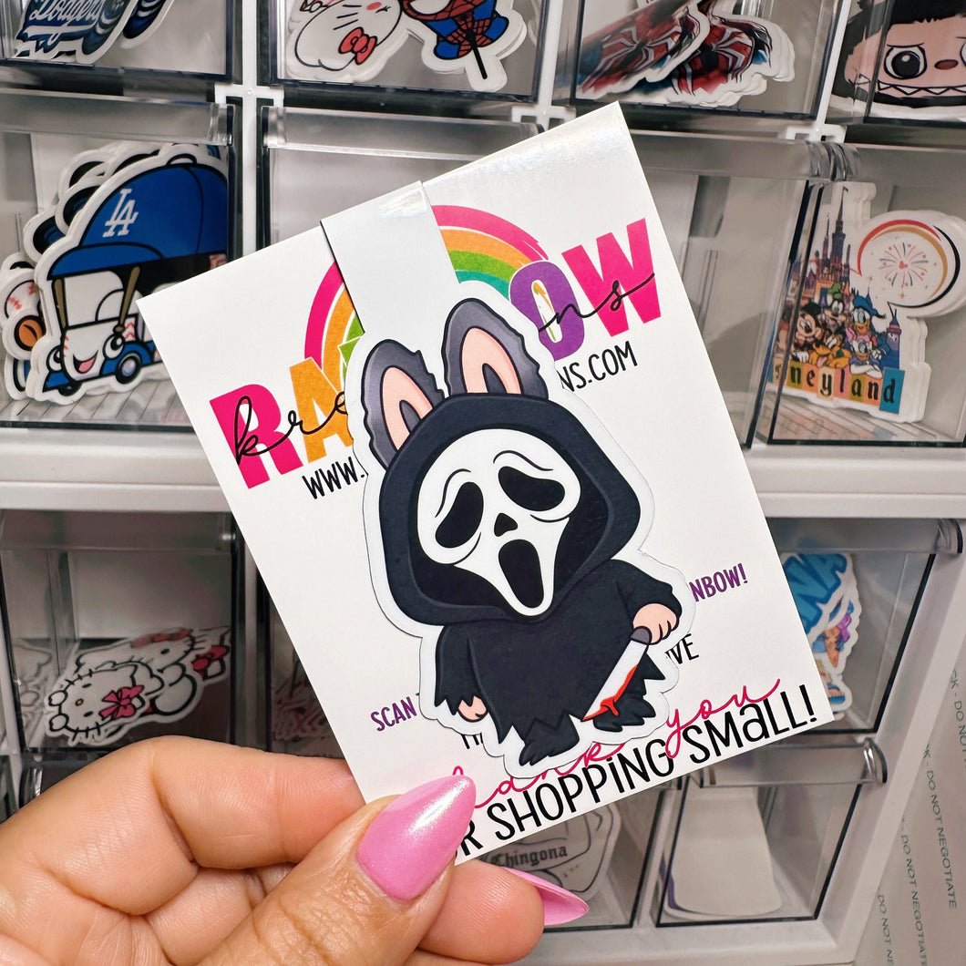 Ghost Face Labubu | Magnetic Bookmark