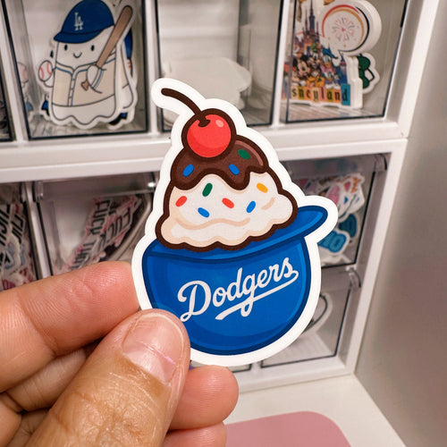 Dodgers Helmet Ice Cream | Sticker
