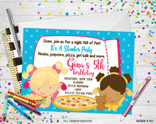 Load image into Gallery viewer, 011 | Sleepover Party Invitation &amp; Thank You Card