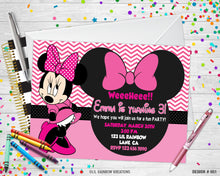 Load image into Gallery viewer, 051 | Minnie Mouse Party Invitation &amp; Thank You Card