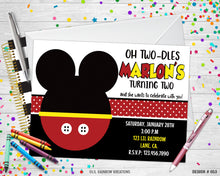 Load image into Gallery viewer, 053 | Mickey Mouse Party Invitation &amp; Thank You Card