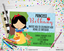 Load image into Gallery viewer, 072 | Princess Snow White Party Invitation &amp; Thank You Card