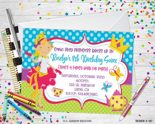 107 | Fancy Nancy Party Invitation & Thank You Card