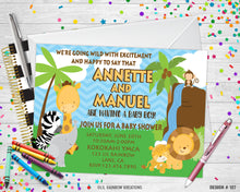 Load image into Gallery viewer, 127 | Jungle Safari Party Invitation &amp; Thank You Card