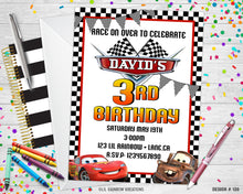 Load image into Gallery viewer, 139 | Cars Party Invitation &amp; Thank You Card