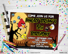 Load image into Gallery viewer, 148 | Angry Birds Party Invitation &amp; Thank You Card