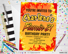 Load image into Gallery viewer, 168 | Flamin Hot Cheetos Party Invitation &amp; Thank You Card