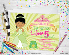 Load image into Gallery viewer, 181 | Princess Tiana Inspired Party Invitation &amp; Thank You Card